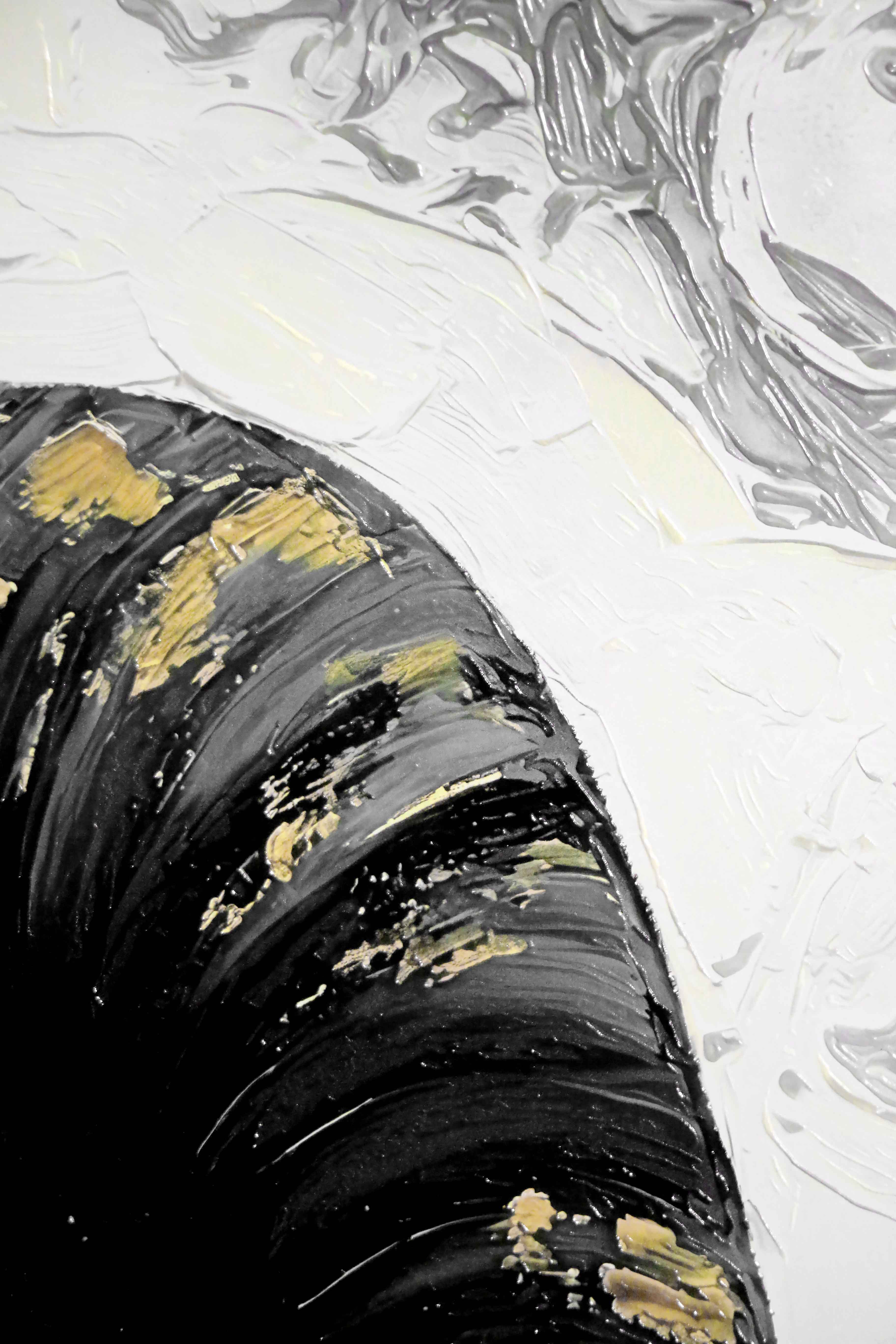 Gilded Leaf & Feather Reverie — 3D Haptic Embossed High-Gloss Luxury Wall Art - Image 11