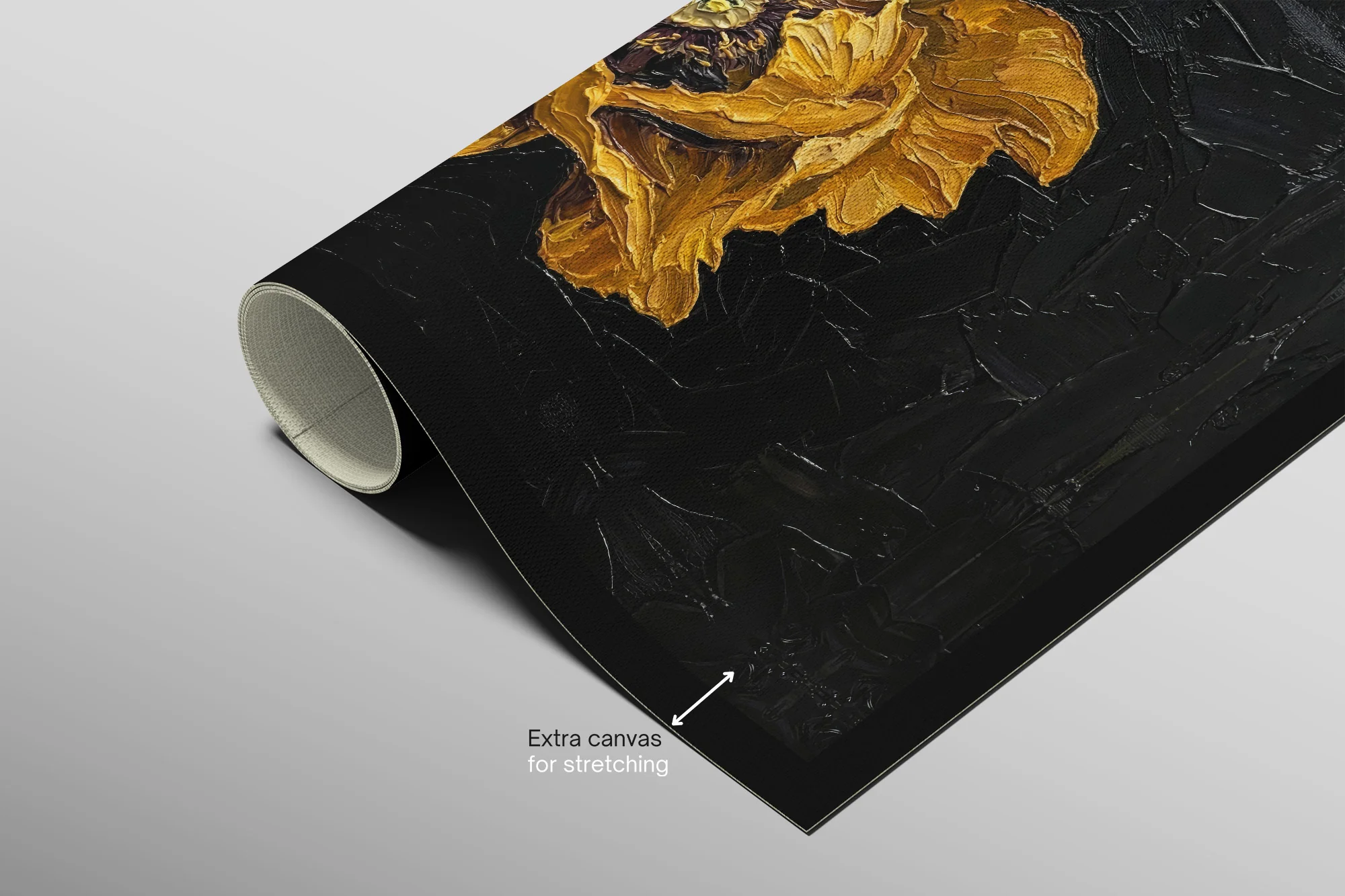 Gilded Obsidian Bloom — 3D Haptic Embossed High-Gloss Luxury Wall Art - Image 8
