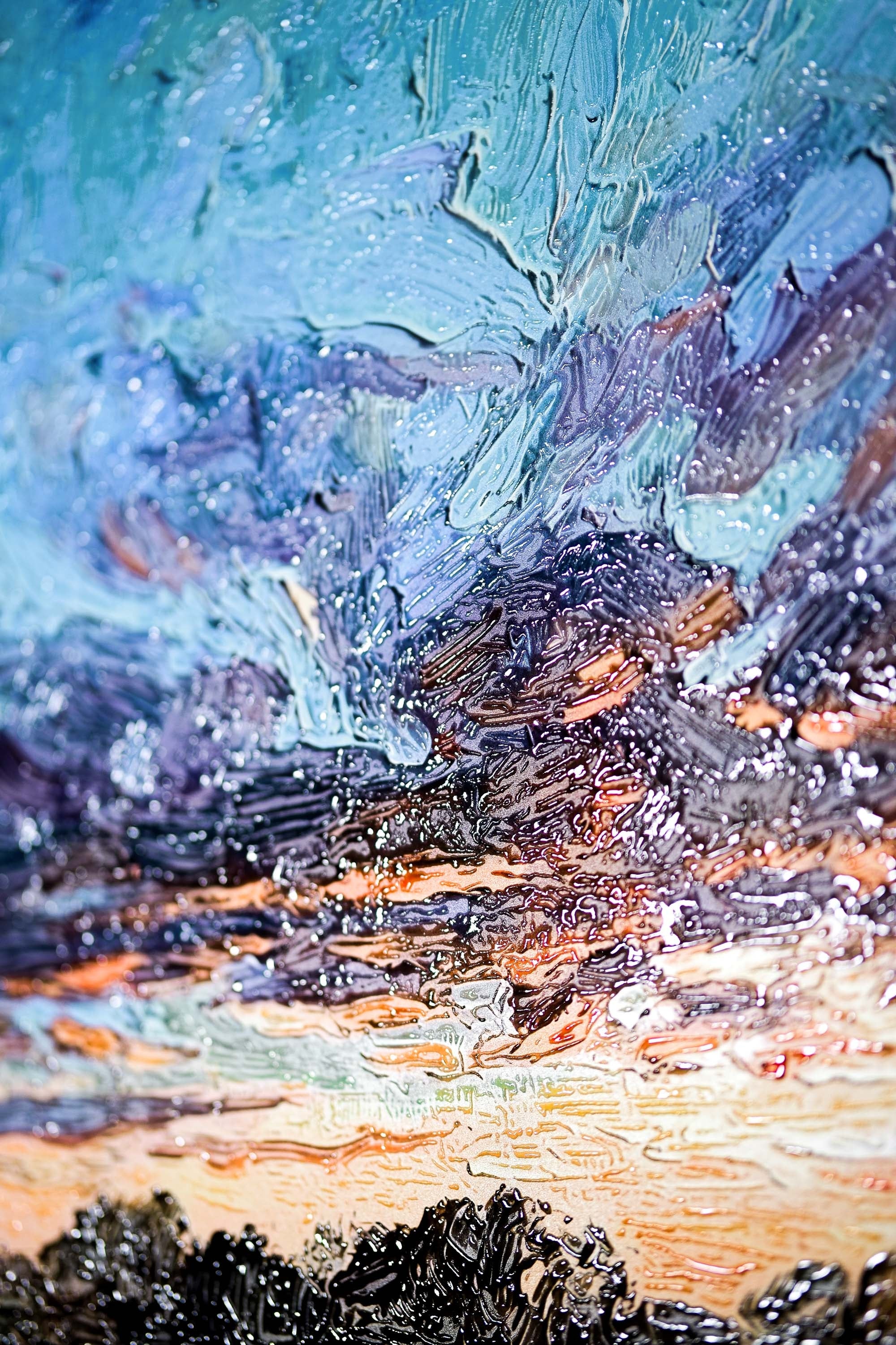 Twilight Pier Reflections — 3D Haptic Embossed High-Gloss Luxury Wall Art - Image 11