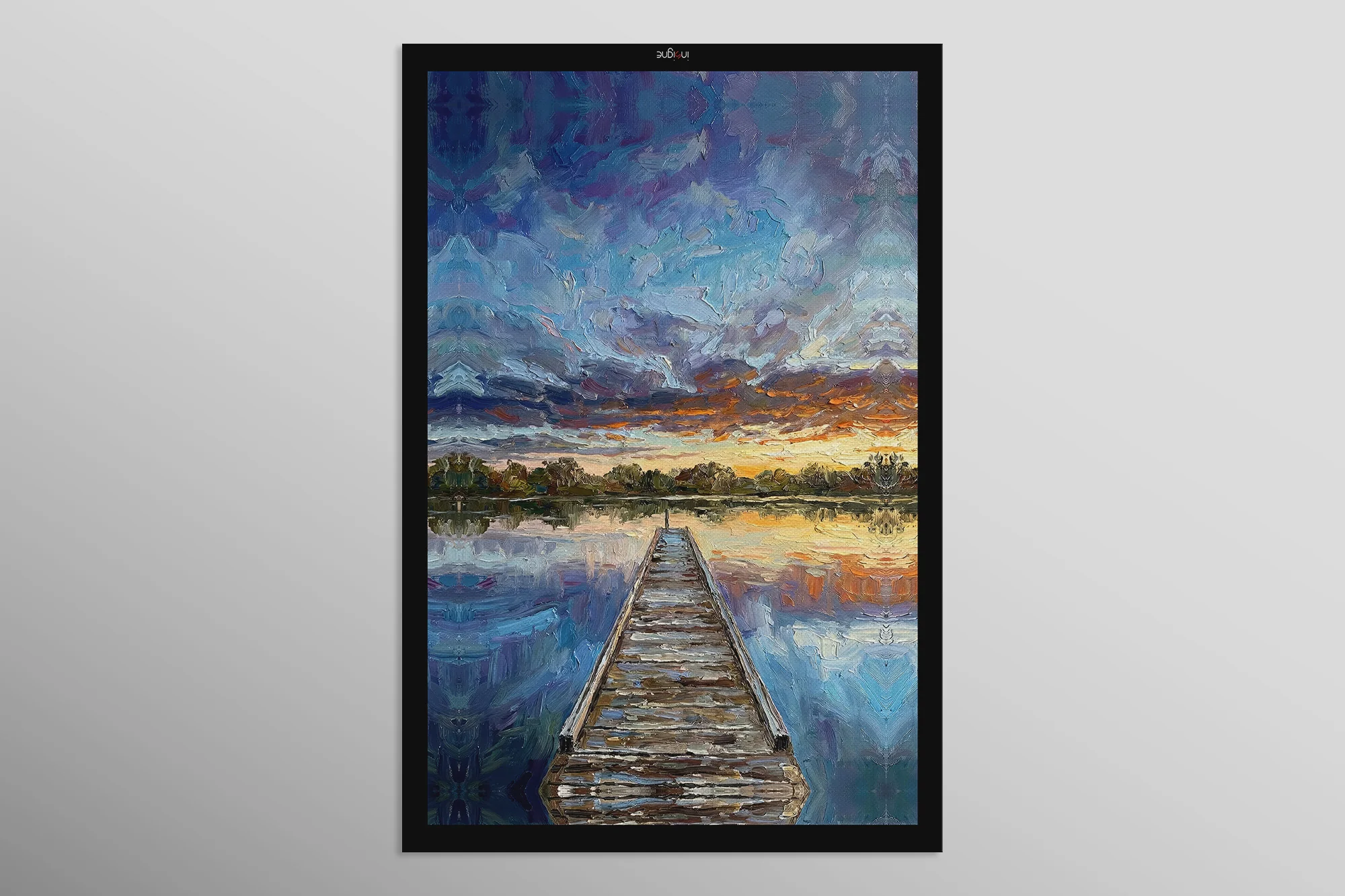 Twilight Pier Reflections — 3D Haptic Embossed High-Gloss Luxury Wall Art - Image 16