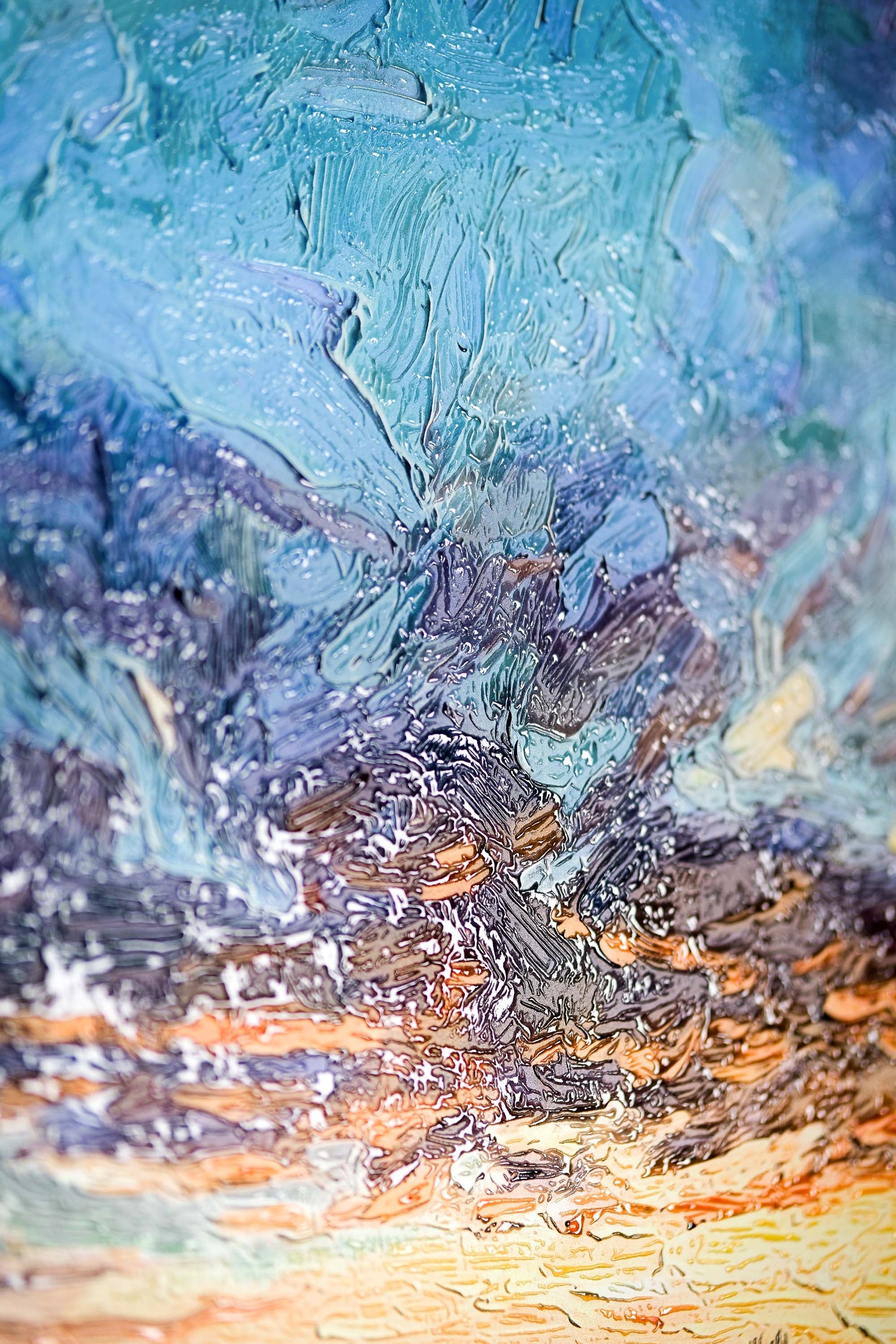 Twilight Pier Reflections — 3D Haptic Embossed High-Gloss Luxury Wall Art - Image 7
