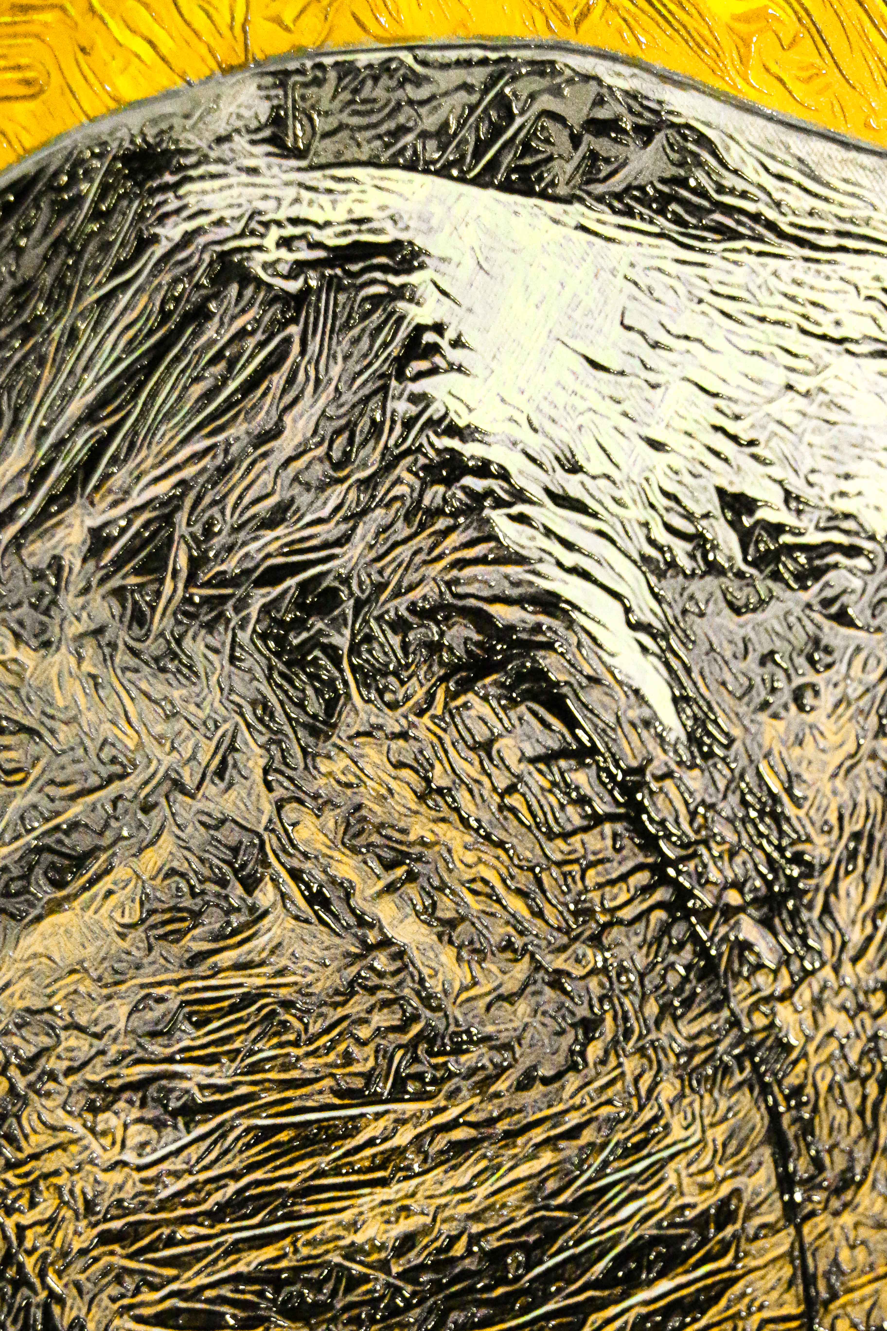Golden Savannah Sentinel — 3D Haptic Embossed High-Gloss Luxury Wall Art - Image 2
