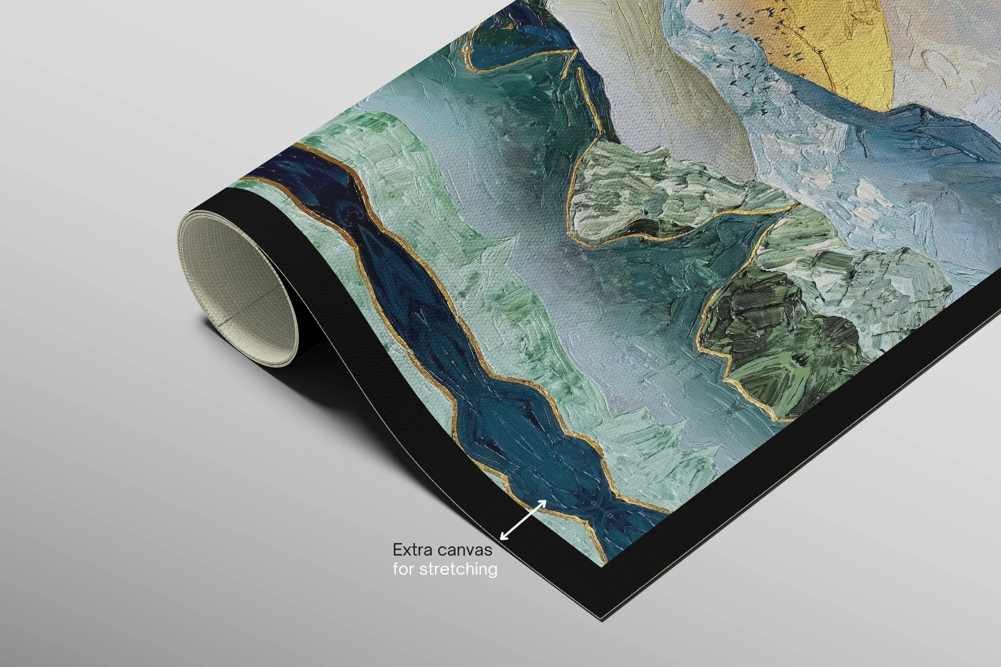 Golden Summit Peaks — 3D Haptic Embossed High-Gloss Luxury Wall Art - Image 6