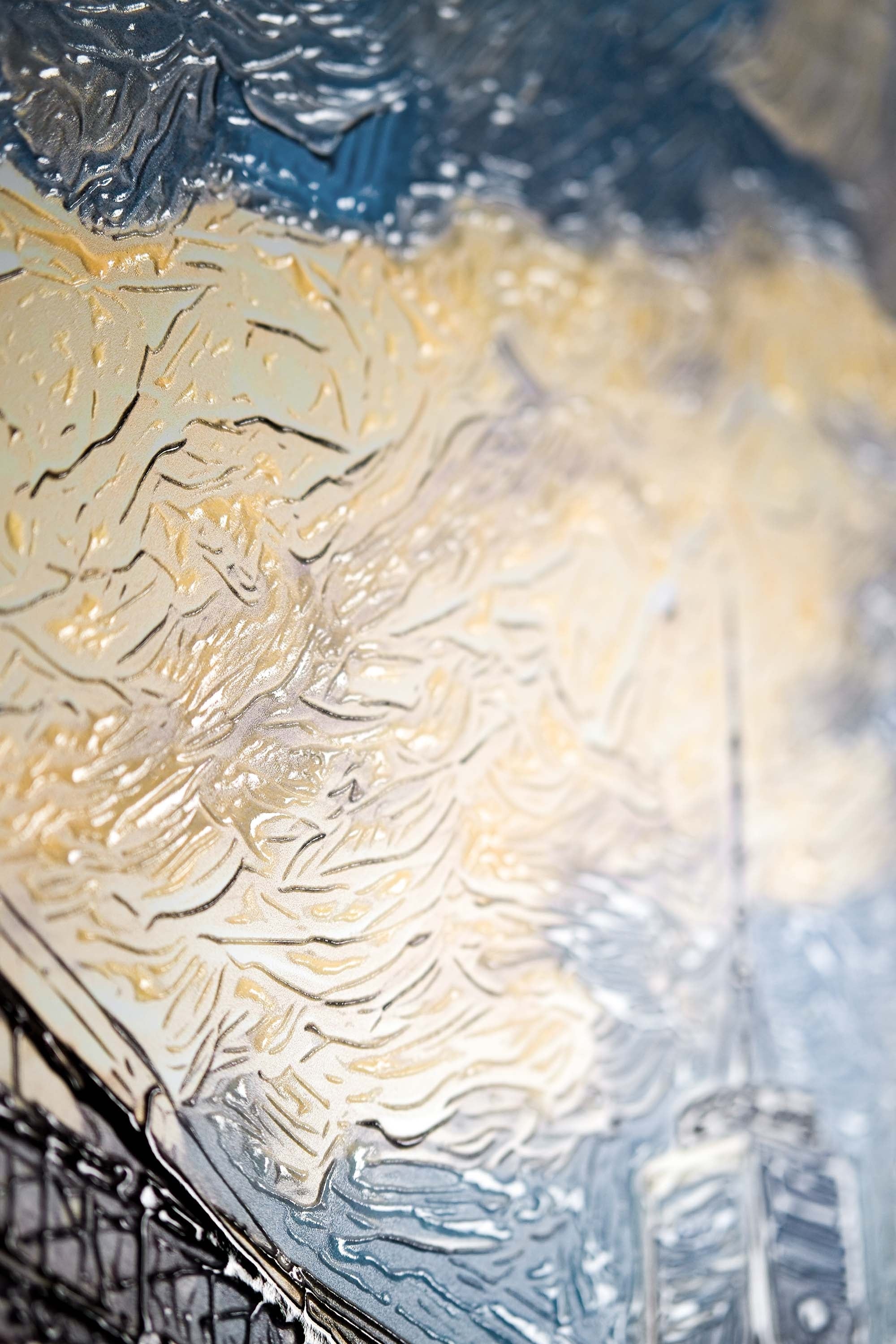 Gotham’s Golden Gateway: Brooklyn Bridge — 3D Haptic Embossed High-Gloss Luxury Wall Art - Image 2