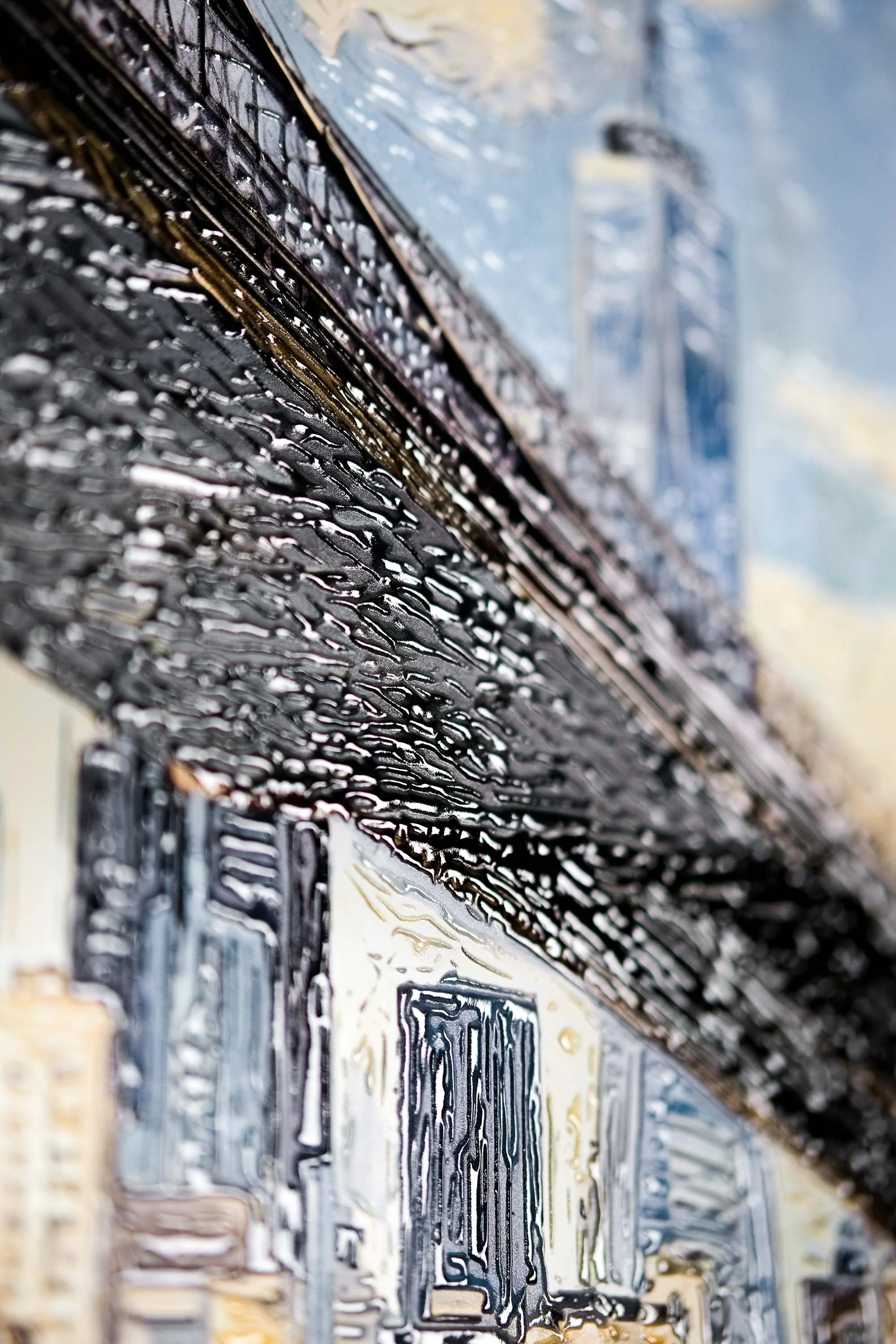 Gotham’s Golden Gateway: Brooklyn Bridge — 3D Haptic Embossed High-Gloss Luxury Wall Art - Image 7