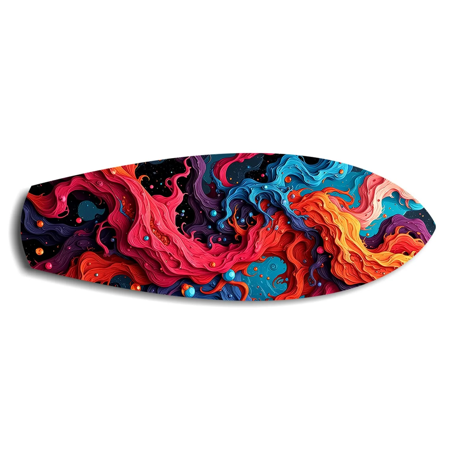 Cosmic Swirl Vibrant Abstract Glass Wall Art