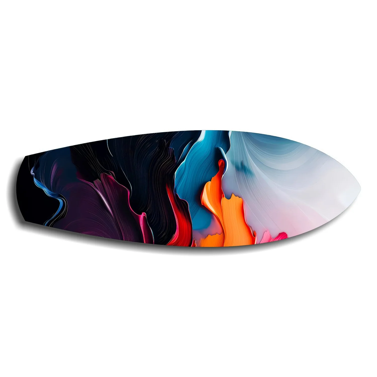 Midnight Bloom Abstract Paint Glass Wall Art - Image 6