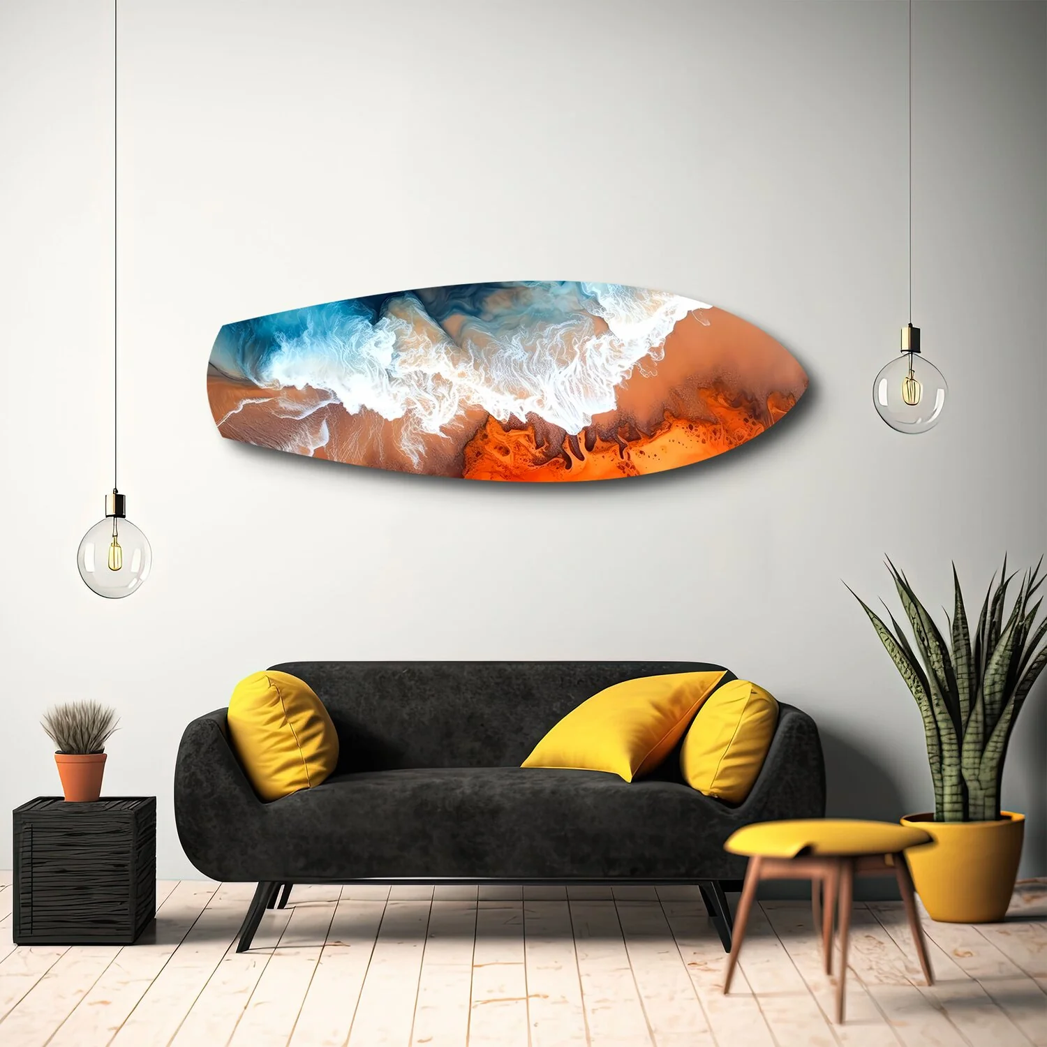 Ocean Meets Desert Coastal Glass Wall Art - Image 10