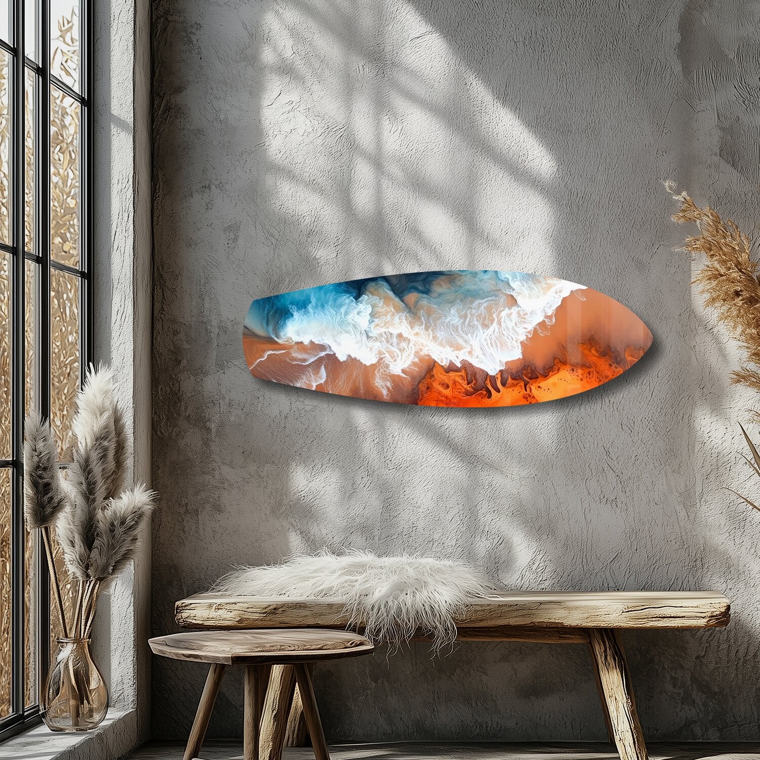 Ocean Meets Desert Coastal Glass Wall Art - Image 5