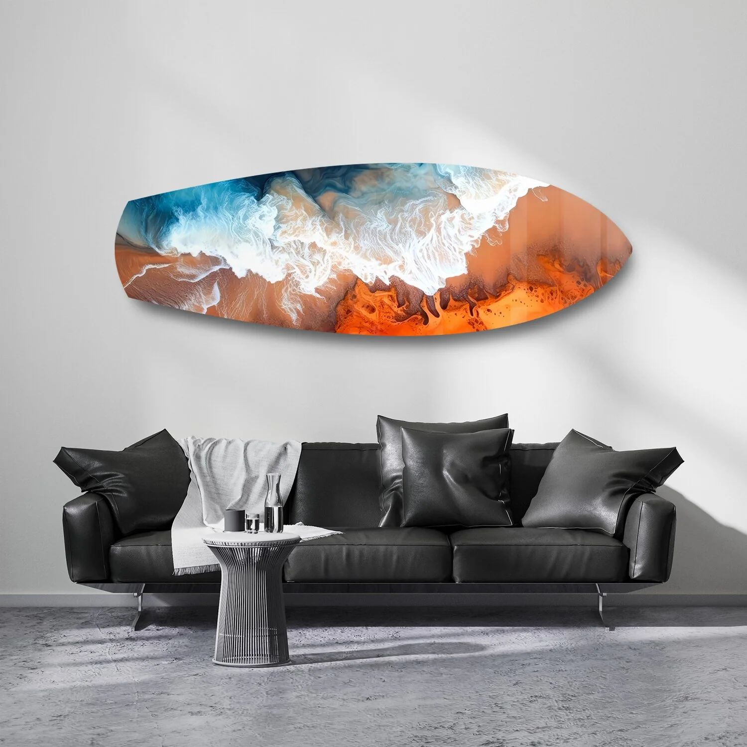 Ocean Meets Desert Coastal Glass Wall Art - Image 7