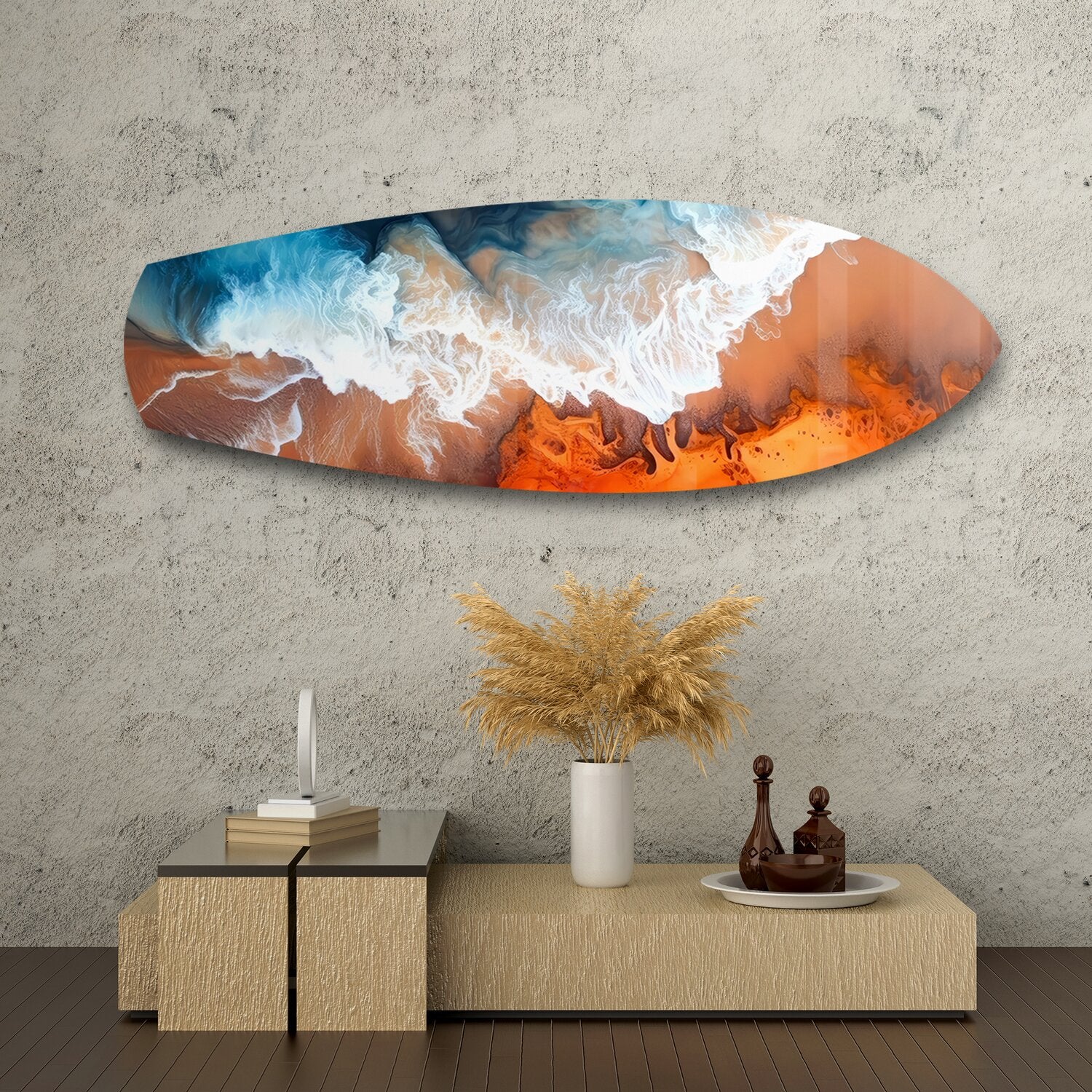 Ocean Meets Desert Coastal Glass Wall Art - Image 8