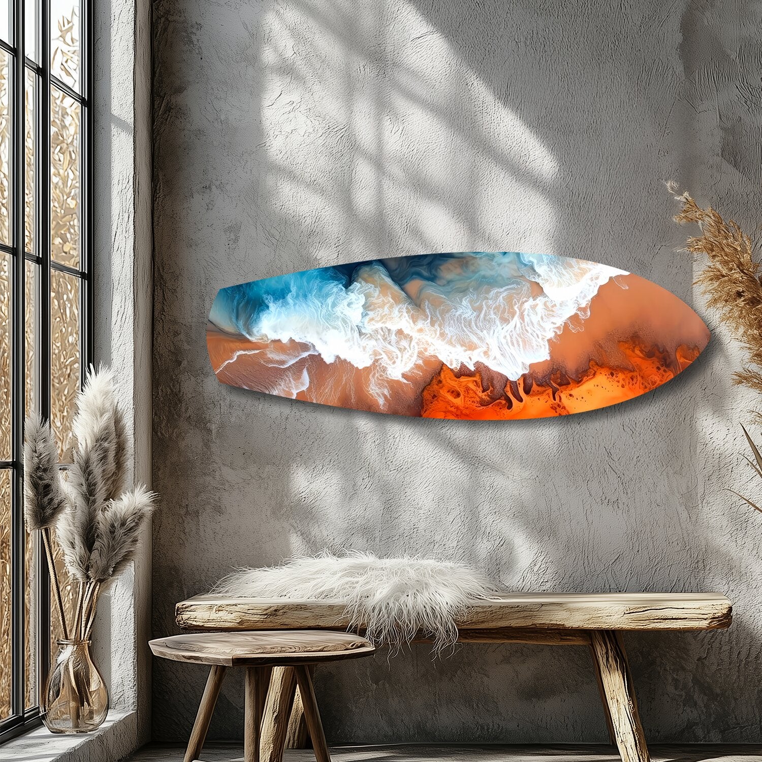 Ocean Meets Desert Coastal Glass Wall Art - Image 9
