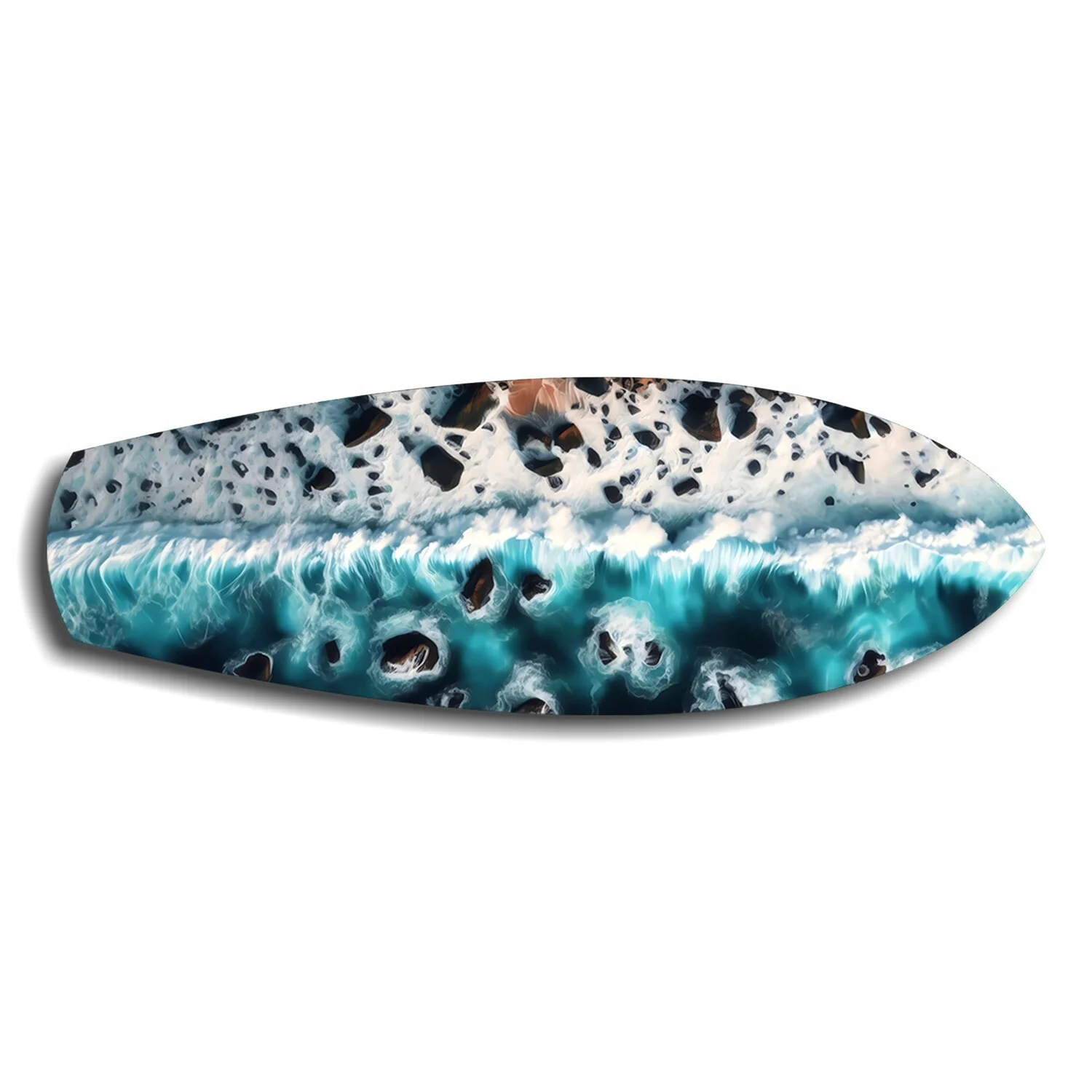 Crashing Wave Aerial Ocean Glass Wall Art - Image 6