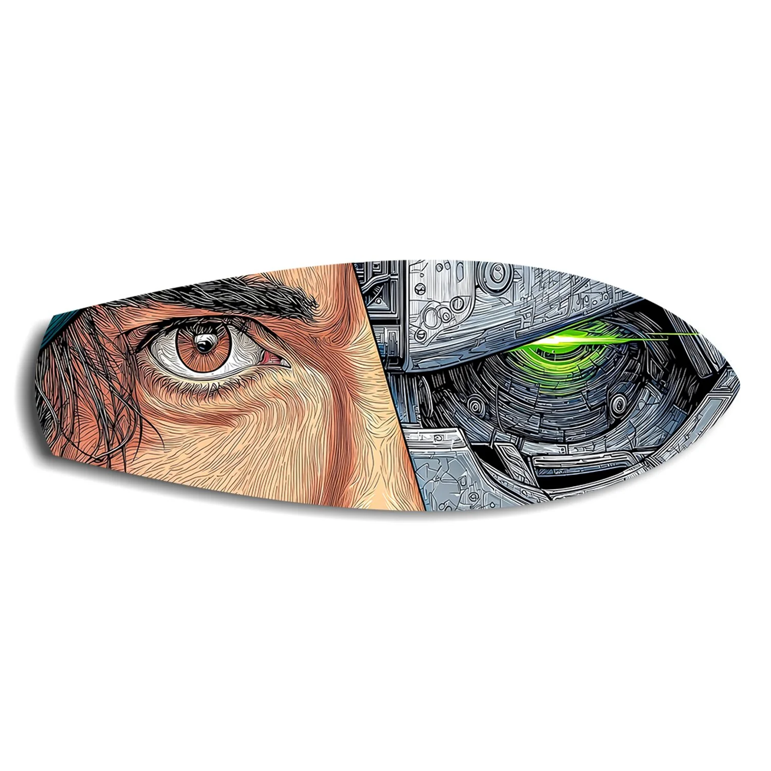Human and Machine Cyberpunk Eye Glass Wall Art