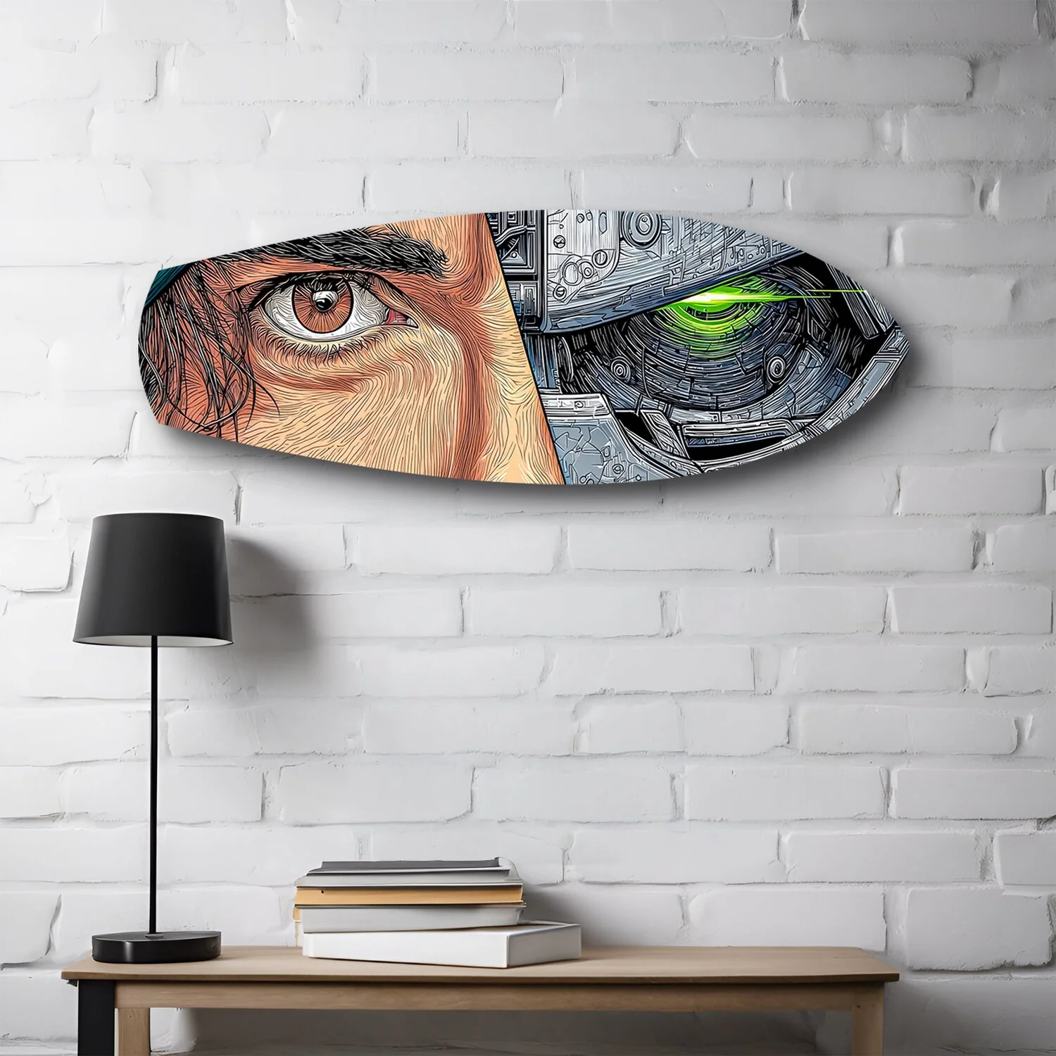 Human and Machine Cyberpunk Eye Glass Wall Art - Image 2