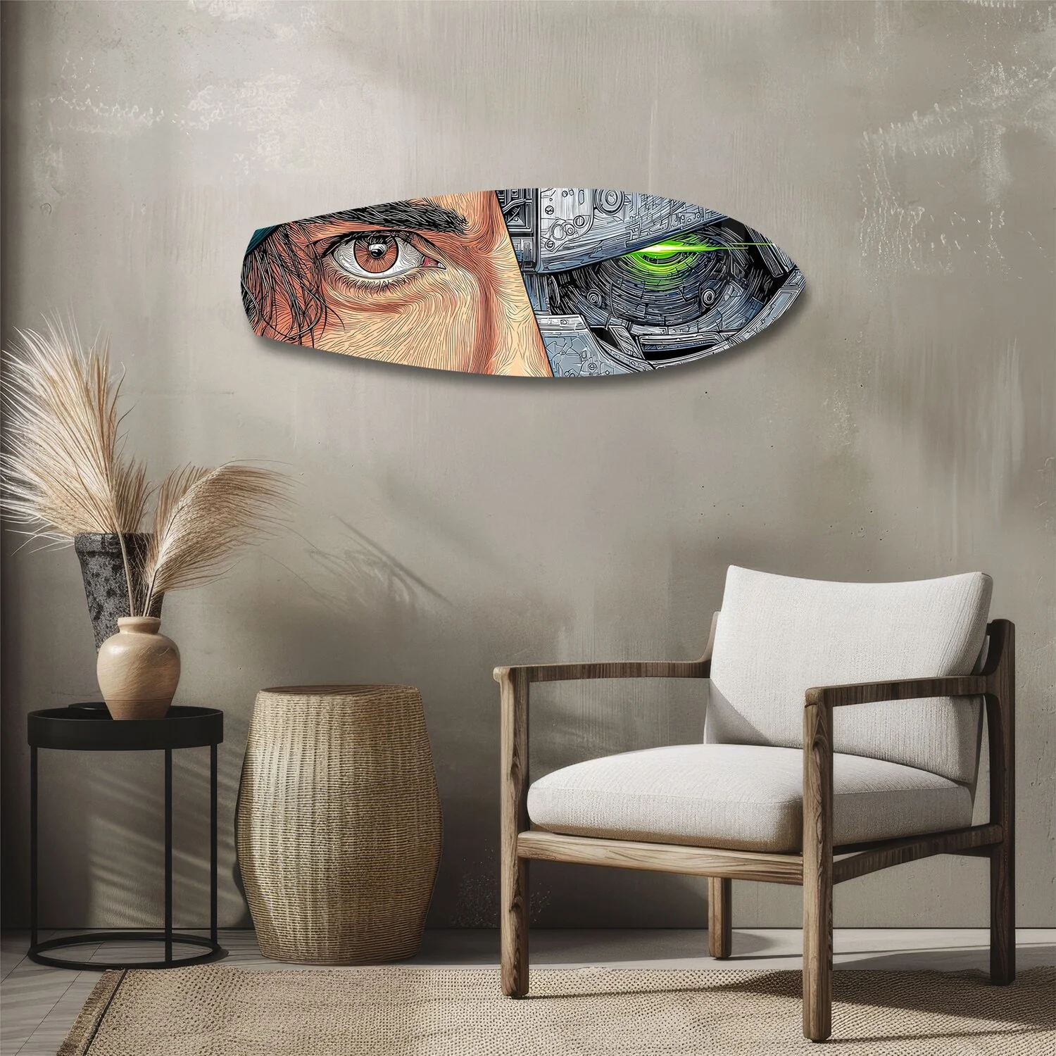 Human and Machine Cyberpunk Eye Glass Wall Art - Image 3