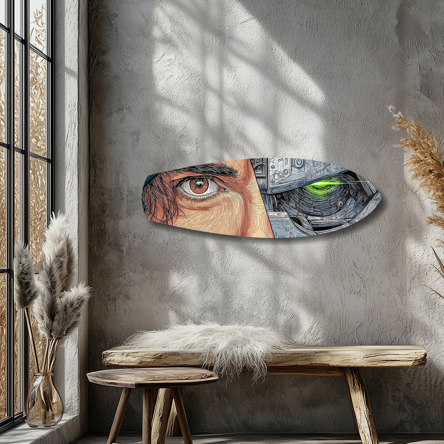 Human and Machine Cyberpunk Eye Glass Wall Art - Image 5