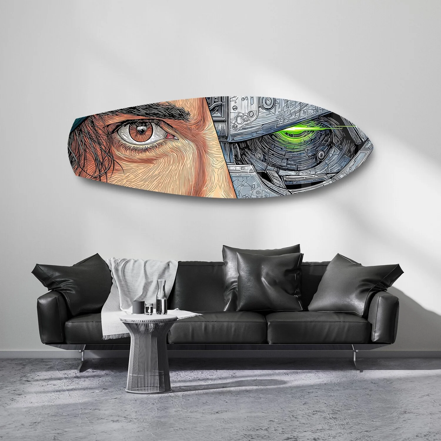 Human and Machine Cyberpunk Eye Glass Wall Art - Image 7