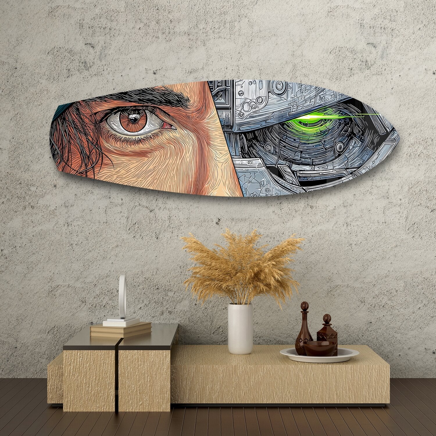 Human and Machine Cyberpunk Eye Glass Wall Art - Image 8