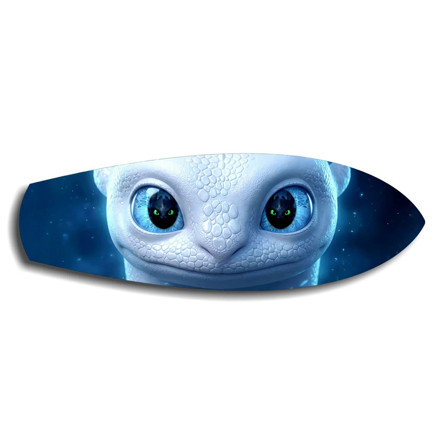 White Dragon Blue Eyes Glass Wall Art - Image 6