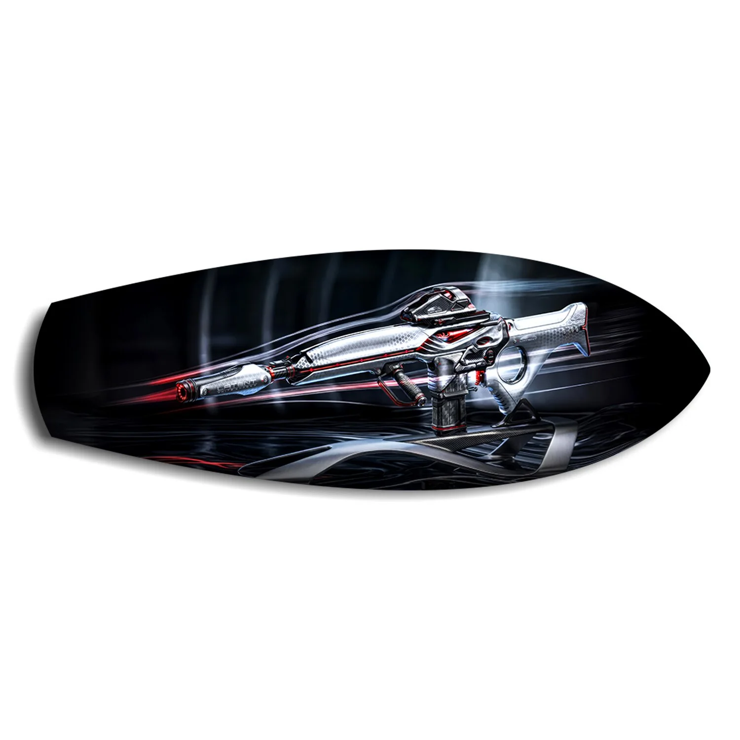 Futuristic Sci-Fi Rifle Glass Wall Art