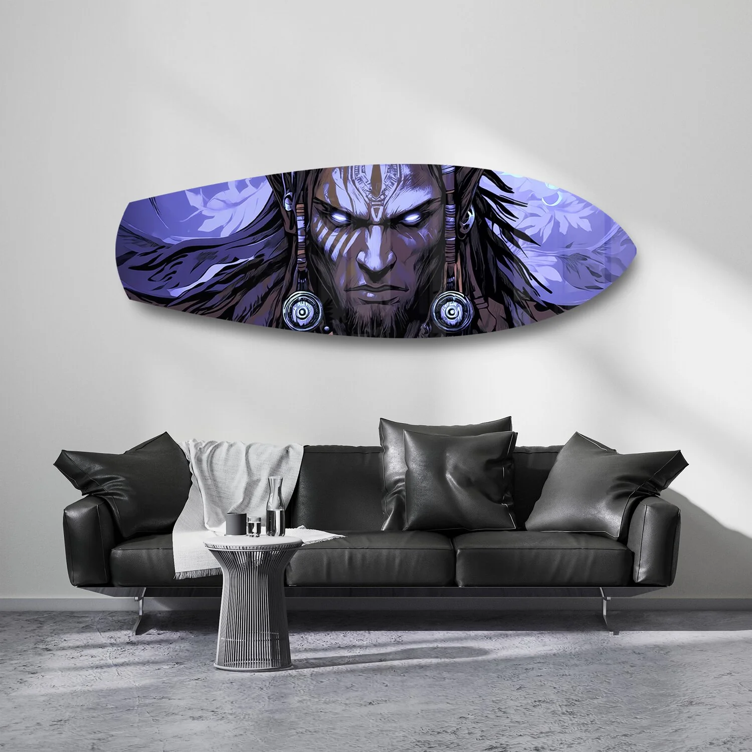 Tribal Chief Warrior Comic Glass Wall Art - Image 7