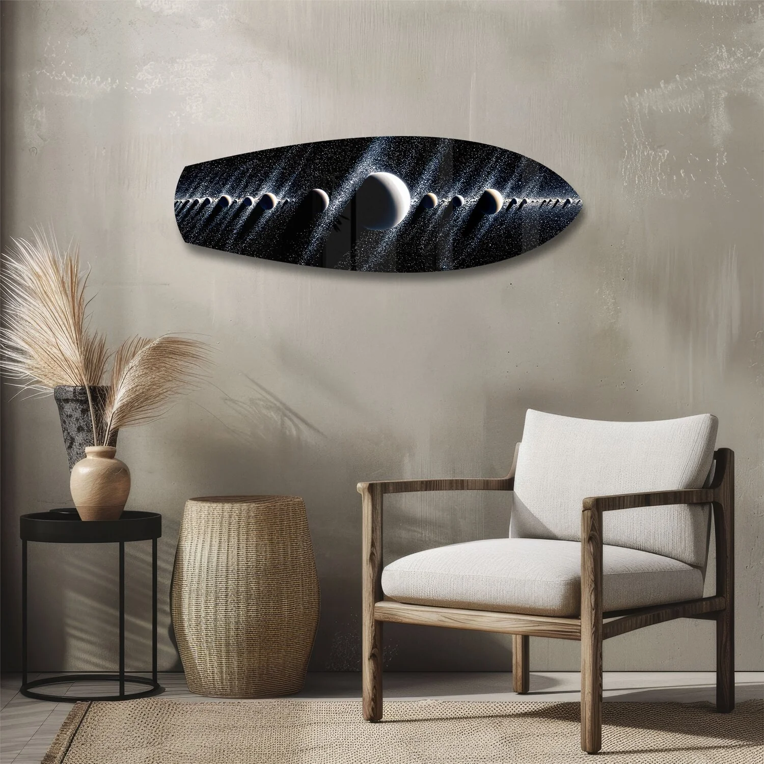 Planetary Alignment Galaxy Glass Wall Art - Image 3