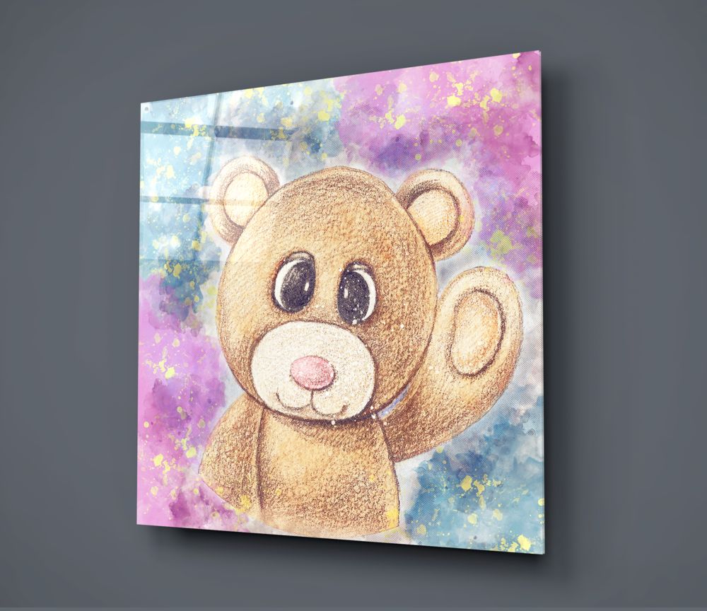 Teddy Bear Glass Wall Art - Image 2