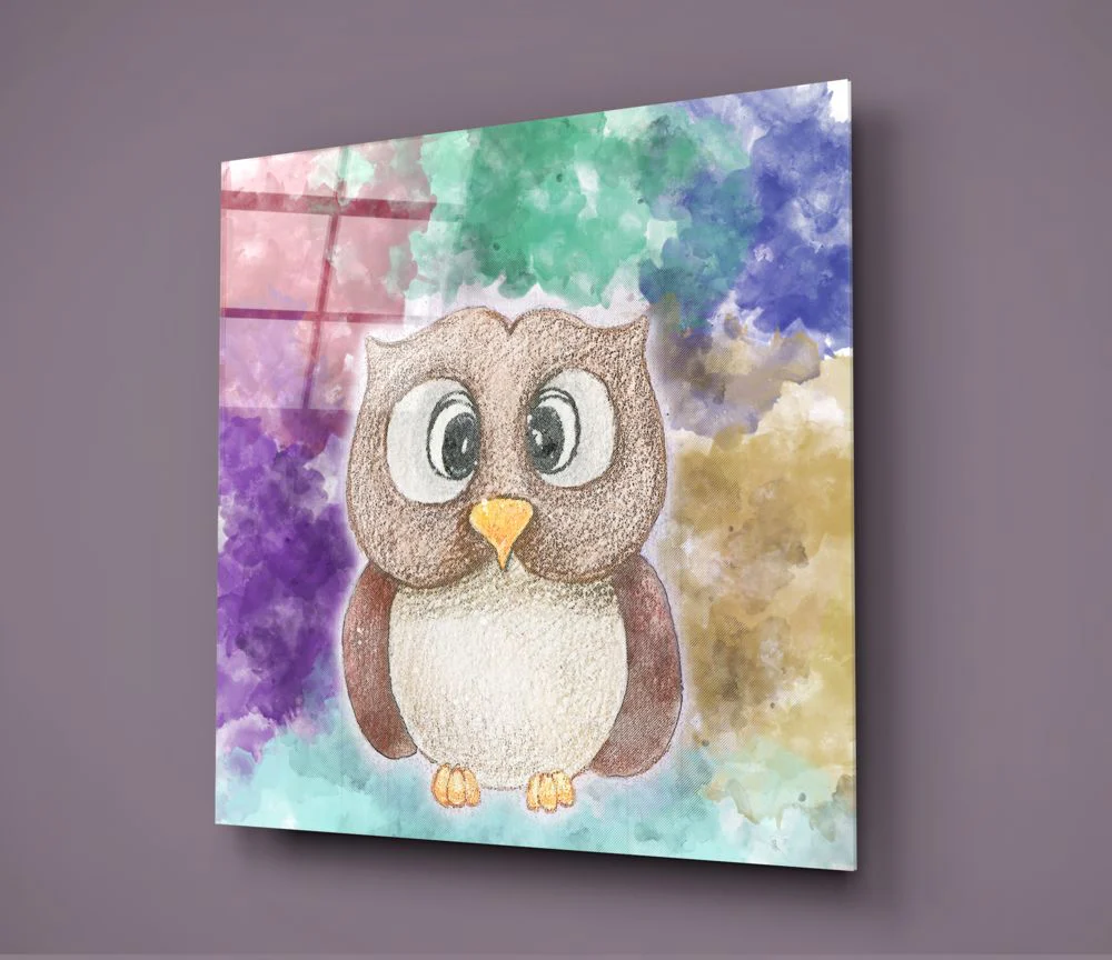Owl Glass Wall Art - Image 2