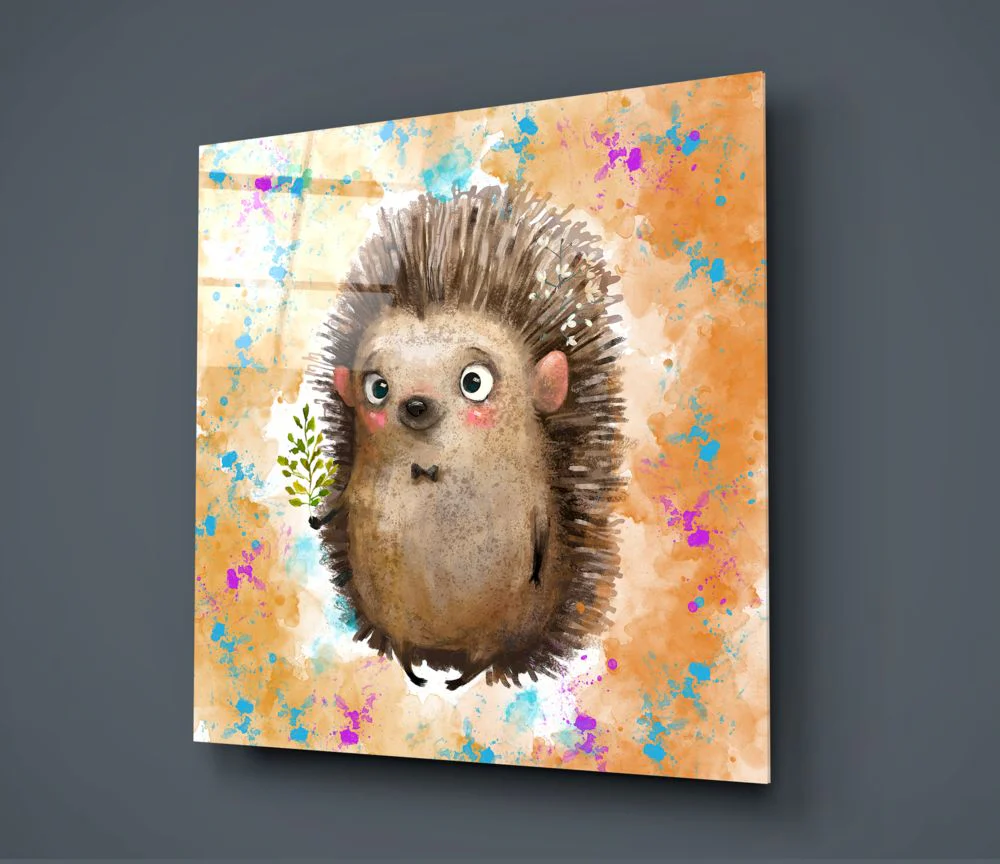 Hedgehog Glass Wall Art - Image 2