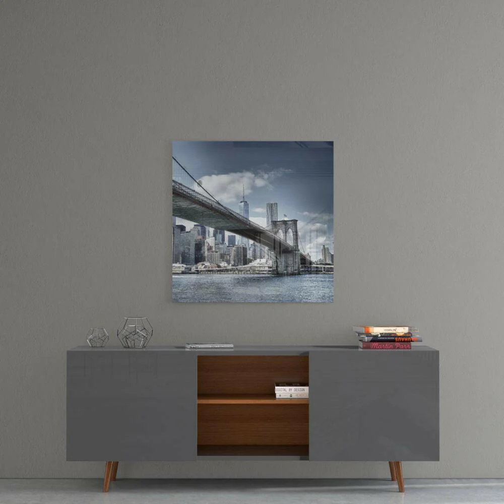 Brooklyn Bridge Glass Wall Art - Image 5