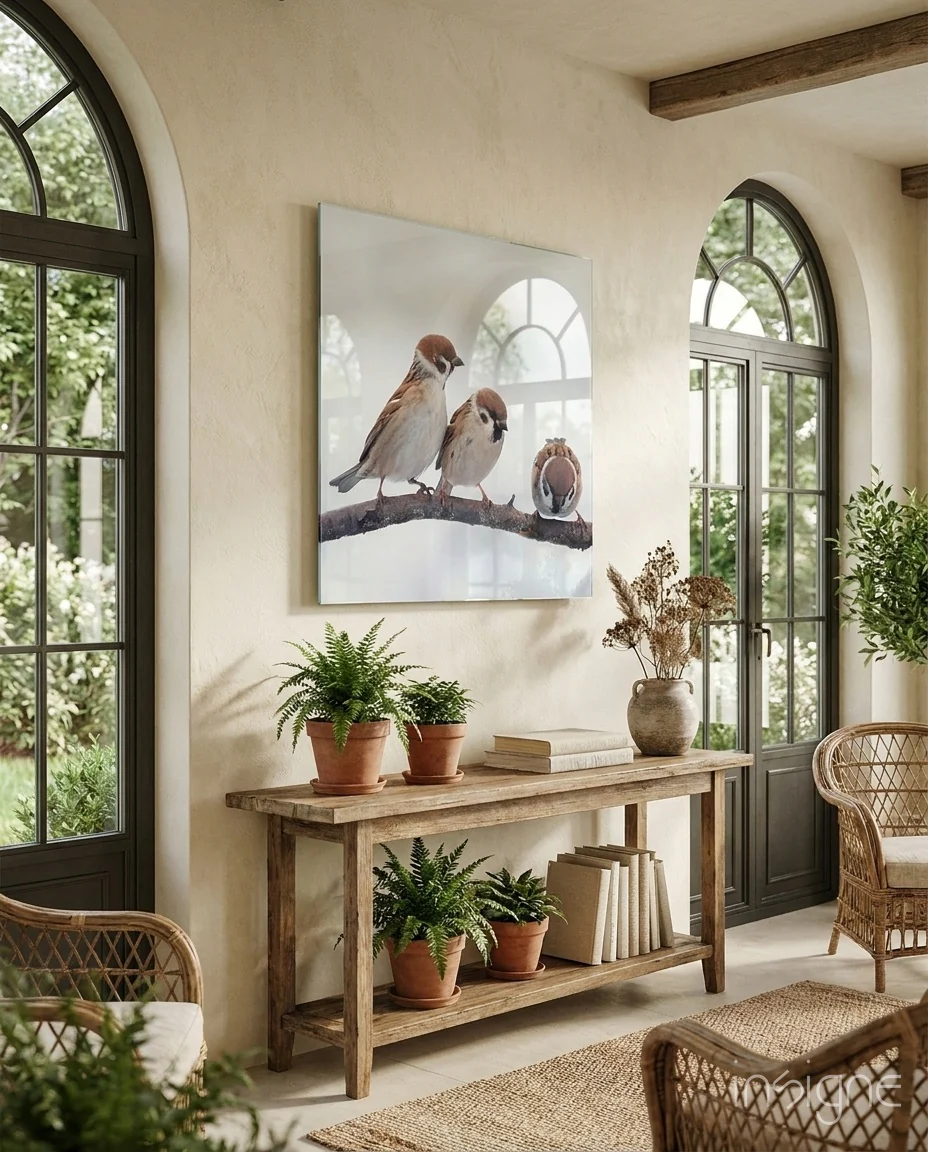 Birds Glass Wall Art