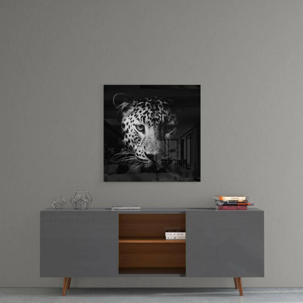 Leopard Glass Wall Art - Image 5