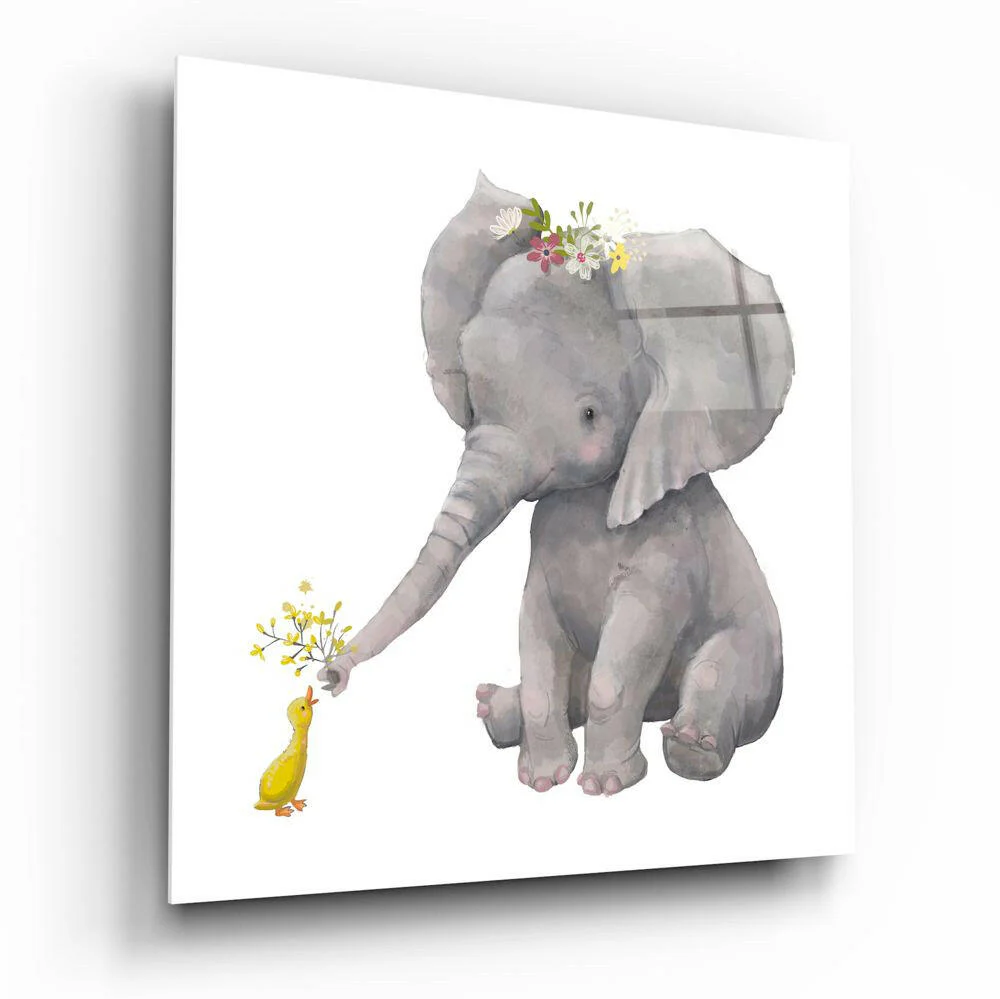 Elephant and Duck Glass Wall Art - Image 2