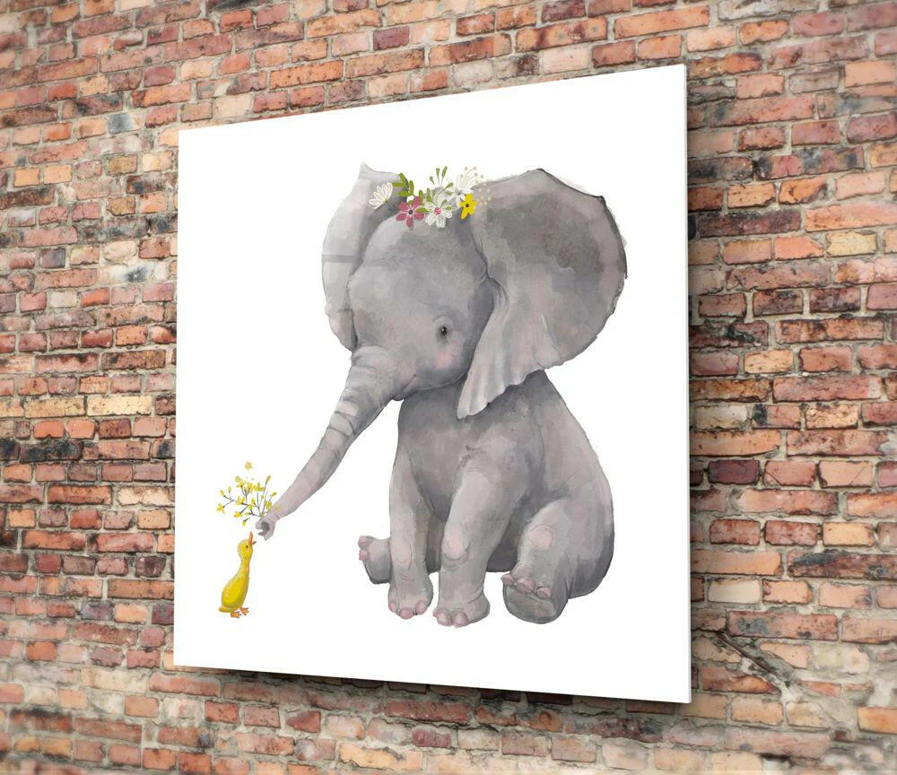 Elephant and Duck Glass Wall Art - Image 3