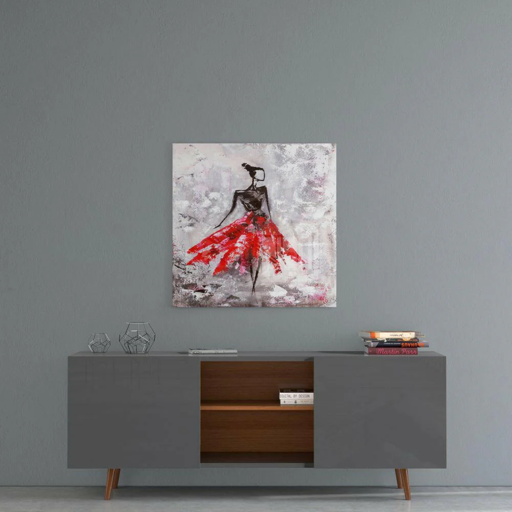 Female (Red) Glass Wall Art - Image 5