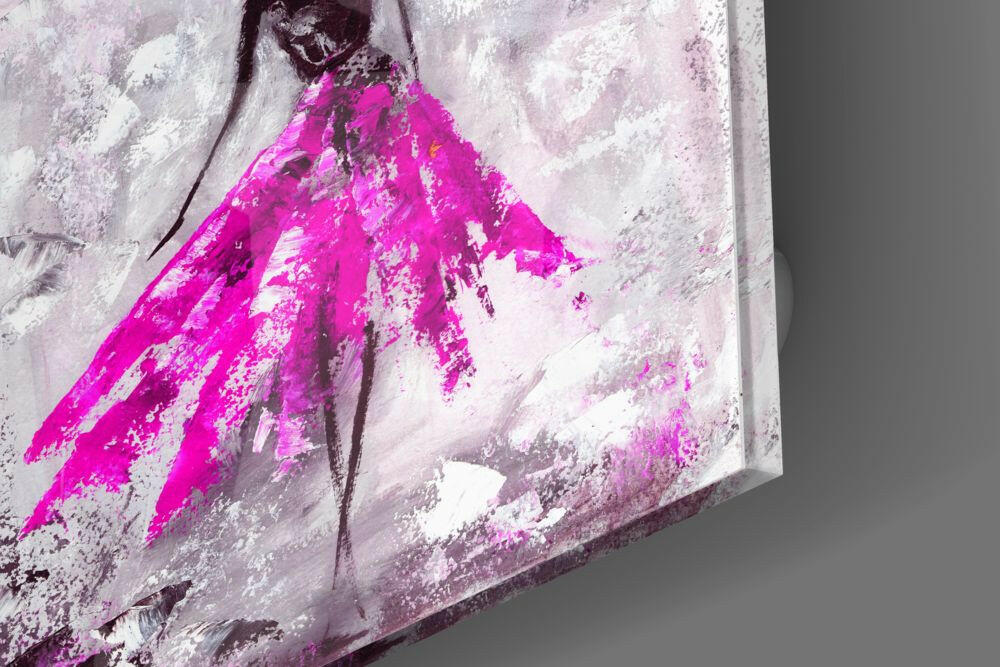 Woman (Pink) Glass Wall Art - Image 4