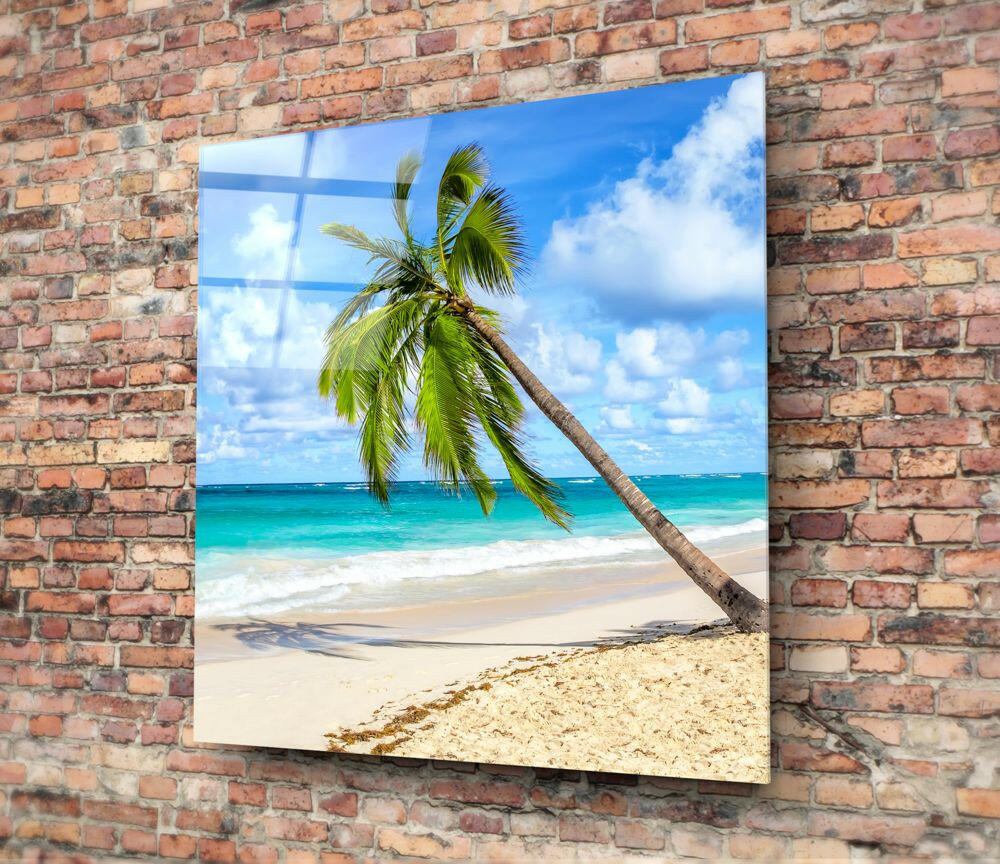 Palm Tree Glass Wall Art - Image 3