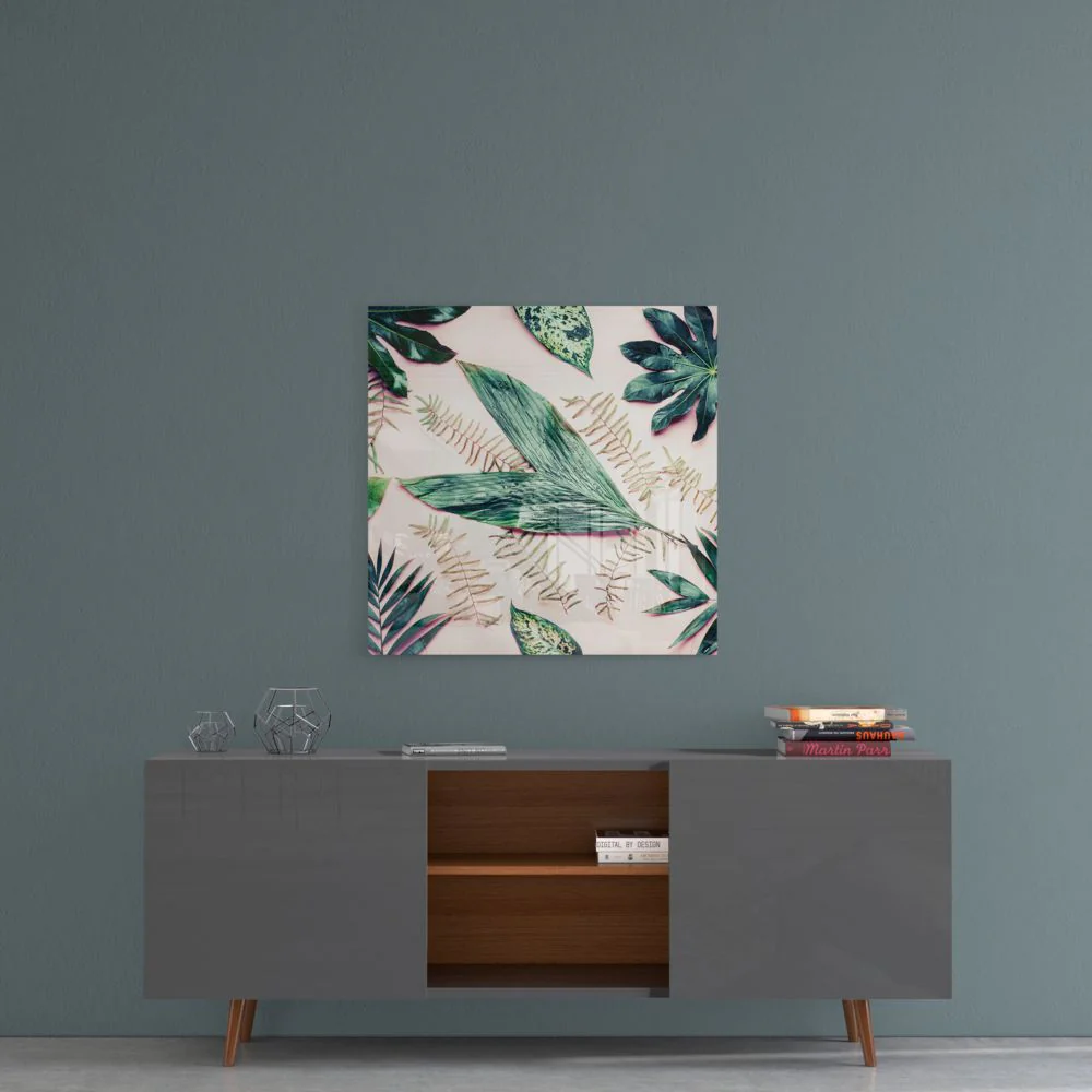 Tropical Leaves Glass Wall Art - Image 5