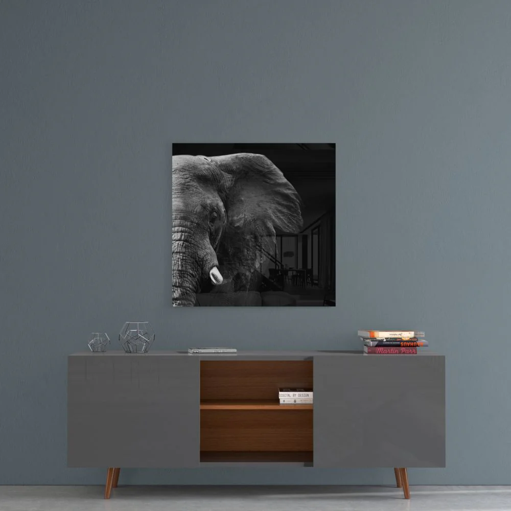 Elephant Glass Wall Art - Image 5