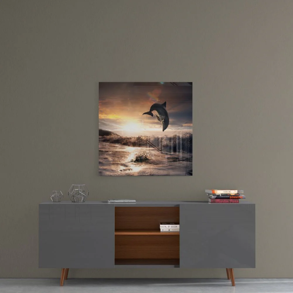 Dolphin Glass Wall Art - Image 5