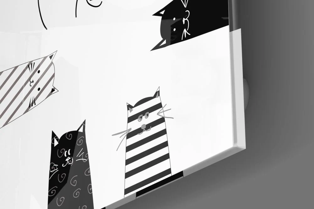 Meow (Cat) Glass Wall Art - Image 3