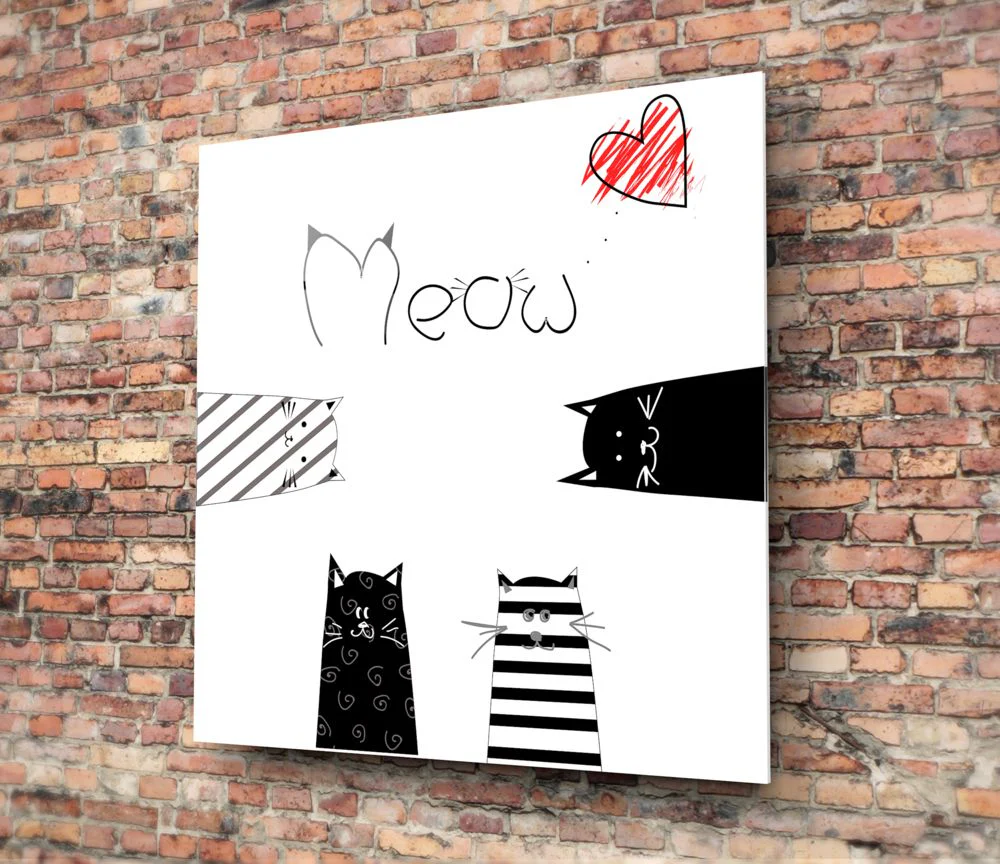Meow (Cat) Glass Wall Art - Image 4