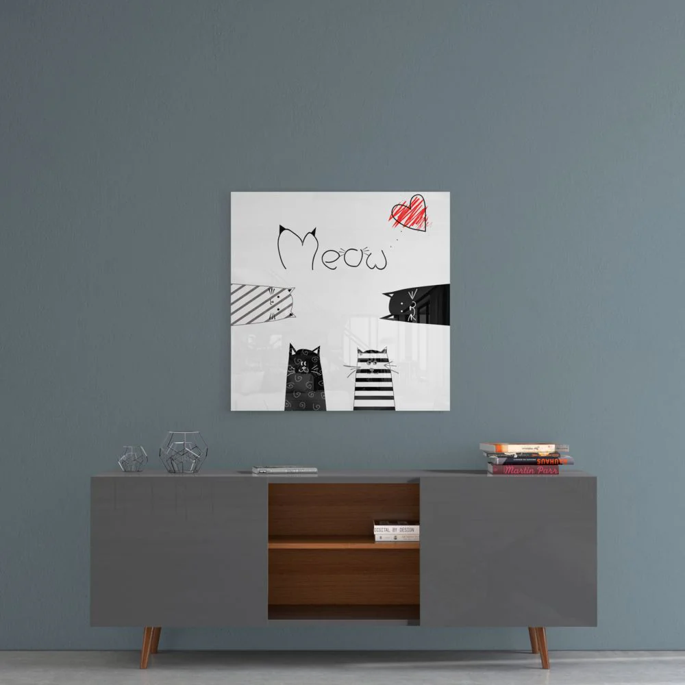 Meow (Cat) Glass Wall Art - Image 5