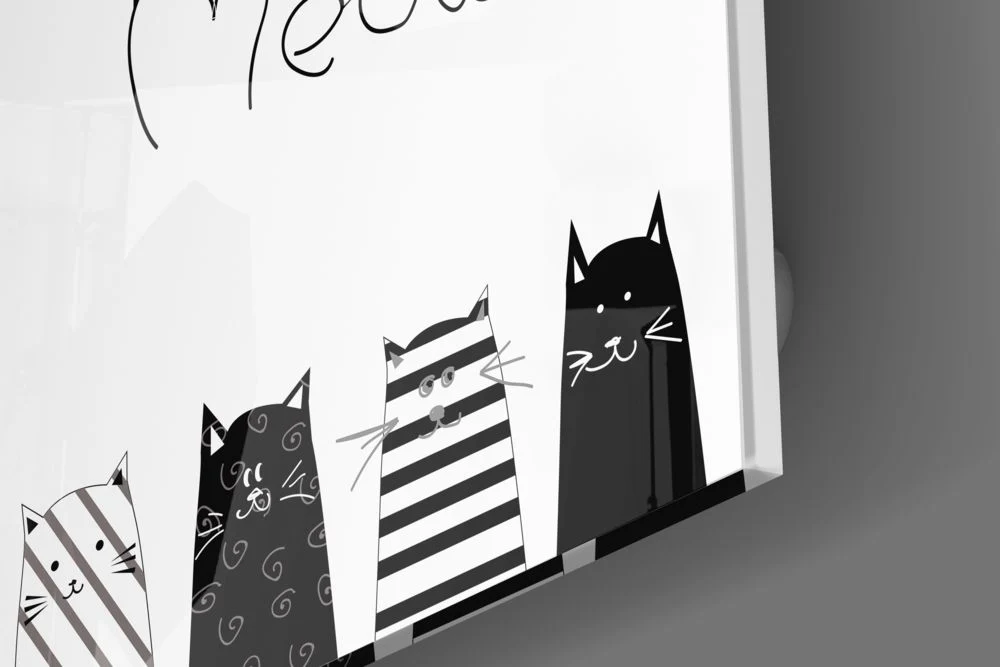 Meow (Cat) Glass Wall Art - Image 3