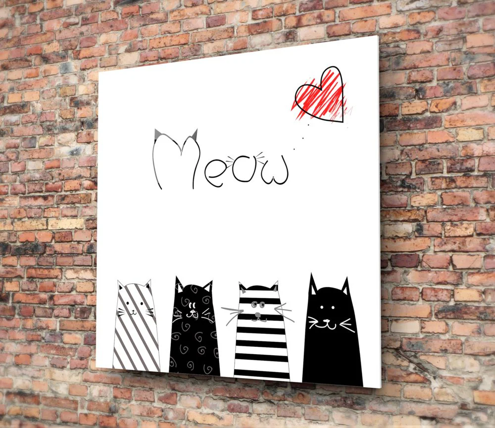 Meow (Cat) Glass Wall Art - Image 4