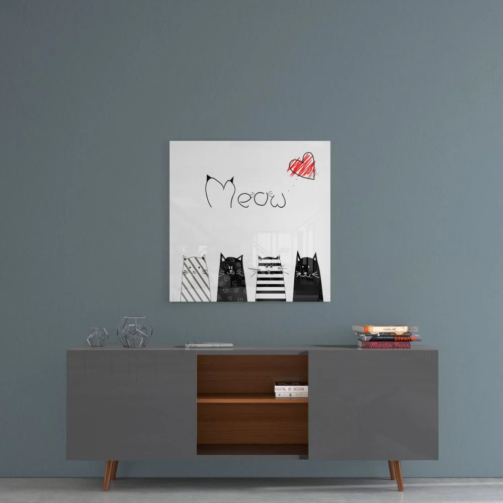 Meow (Cat) Glass Wall Art - Image 5