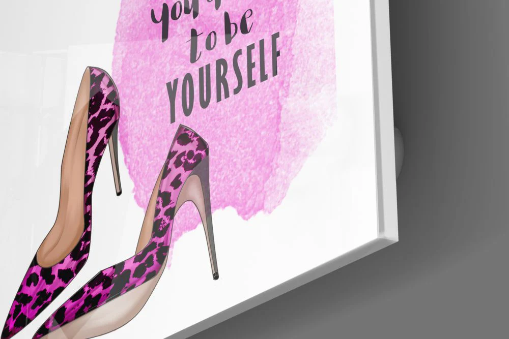 Be Yourself Glass Wall Art - Image 2