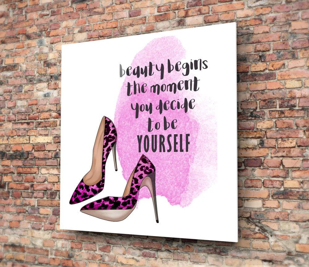 Be Yourself Glass Wall Art - Image 3