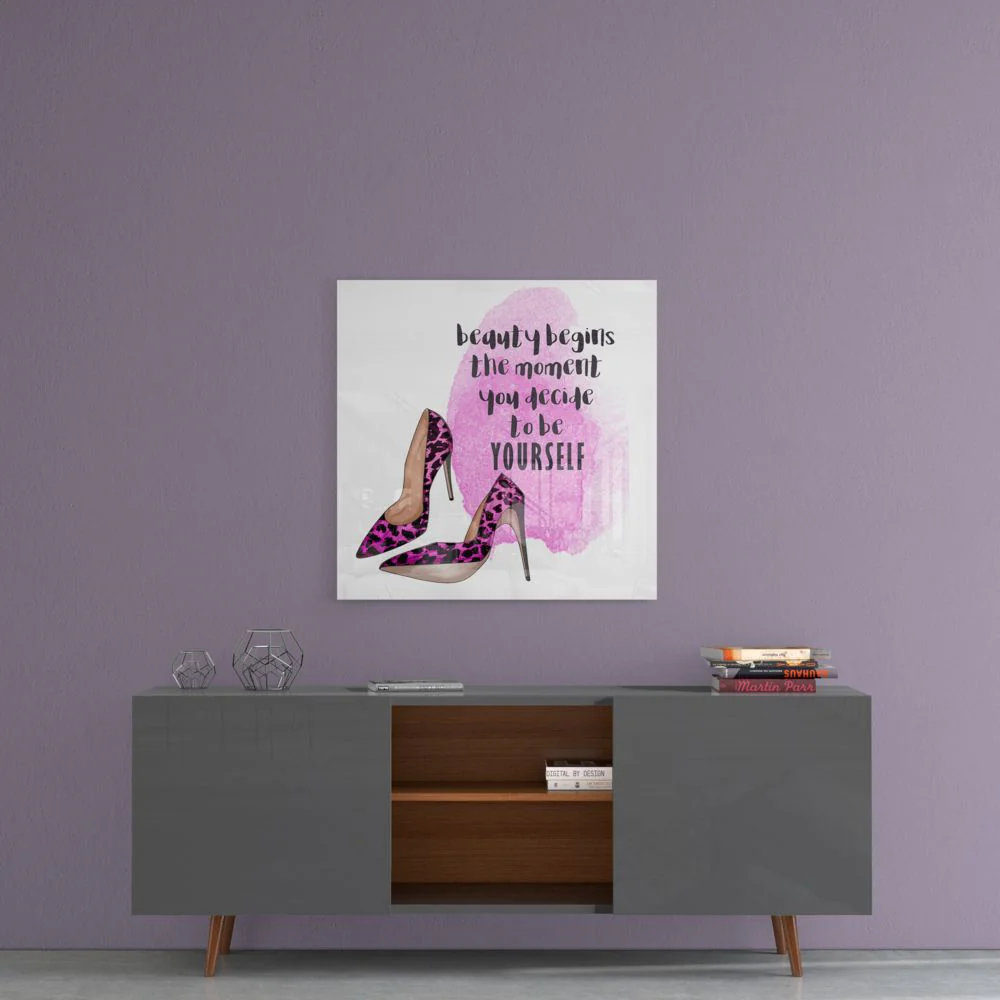 Be Yourself Glass Wall Art - Image 4